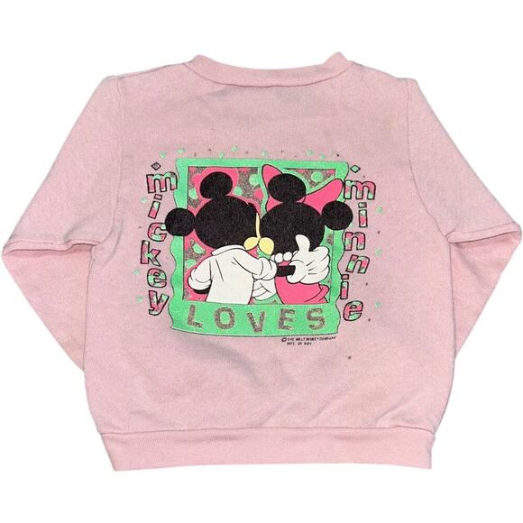 Minnie & Mickey Vintage Polaroid Loves Crewneck Sweater - Picture 2 of 4